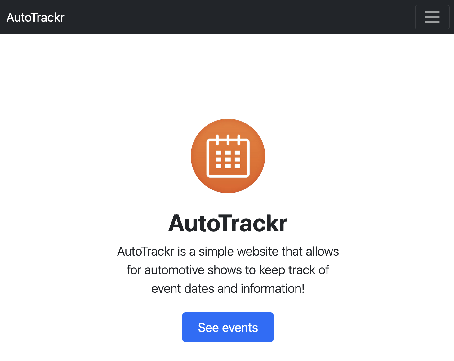 AutoTrackr Splash Page