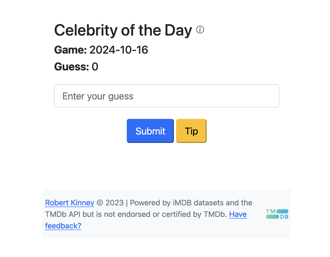 CelebGuessr Splash Page
